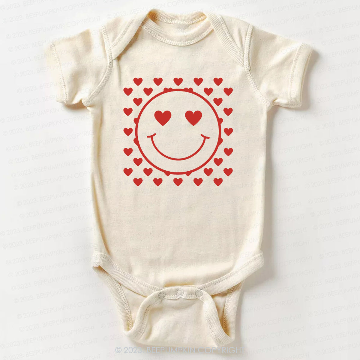 Love Face Valentines Day Bodysuit For Baby