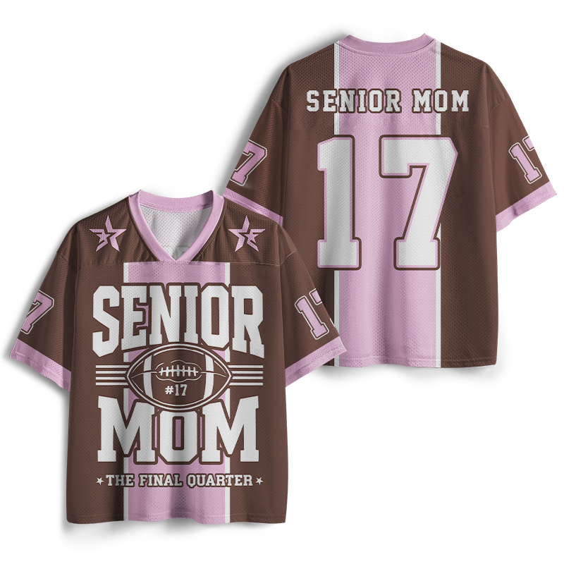 Vintage Senior Football Mom Mesh Jersey