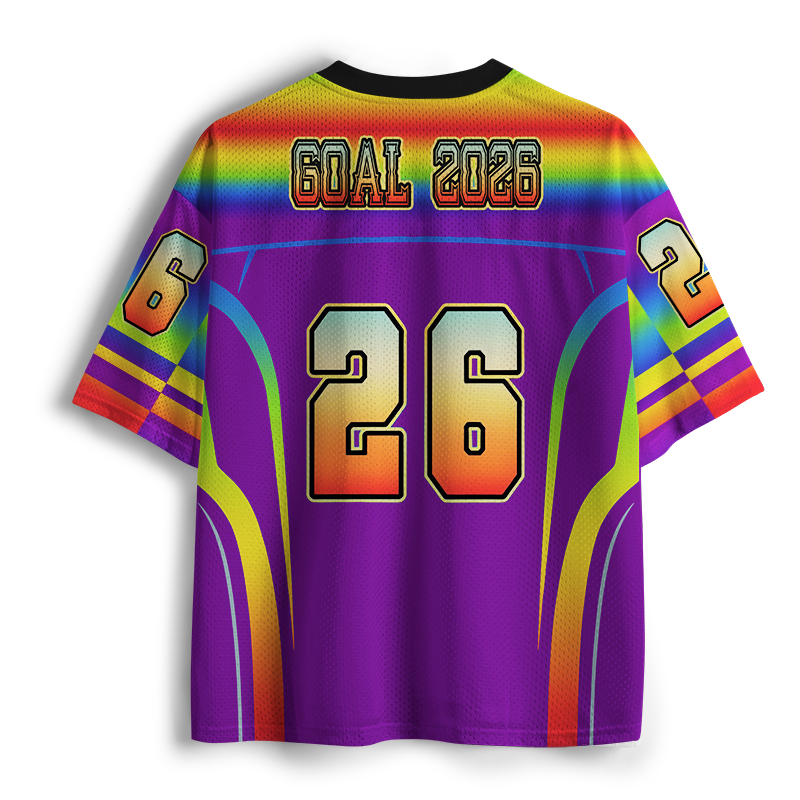 Vintage Women Football Sports Mesh Jersey