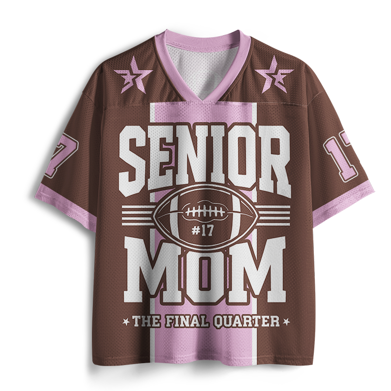 Vintage Senior Football Mom Mesh Jersey