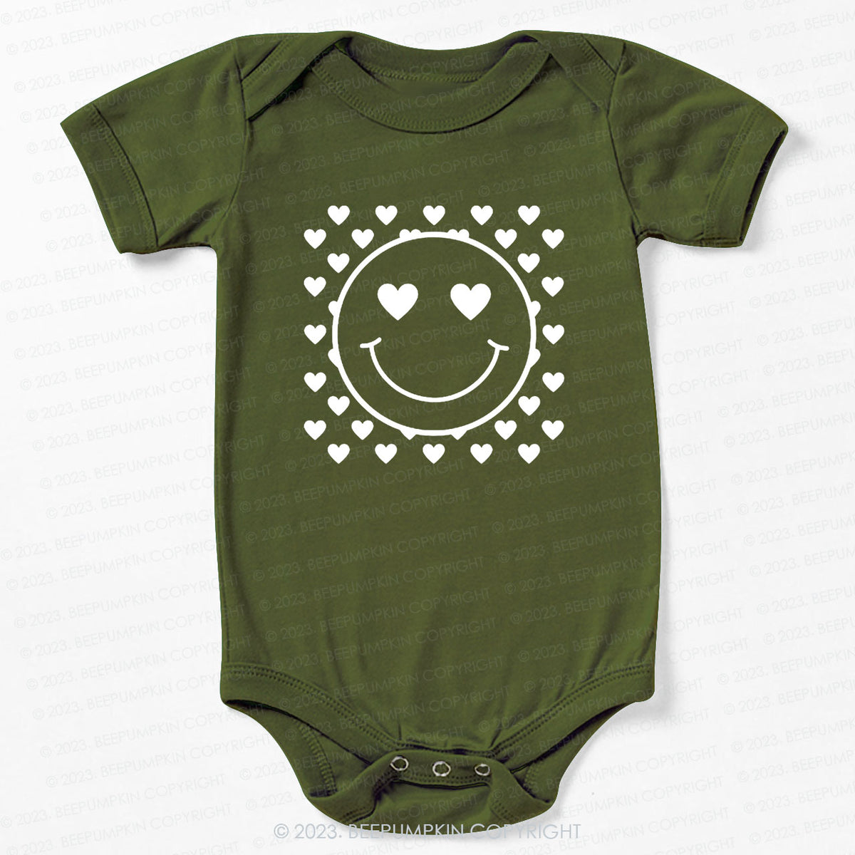 Love Face Valentines Day Bodysuit For Baby