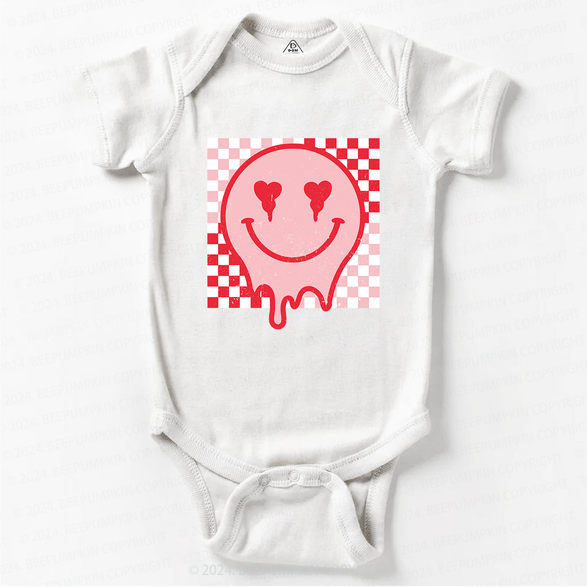 Melt Face Valentine's Day Bodysuit For Baby