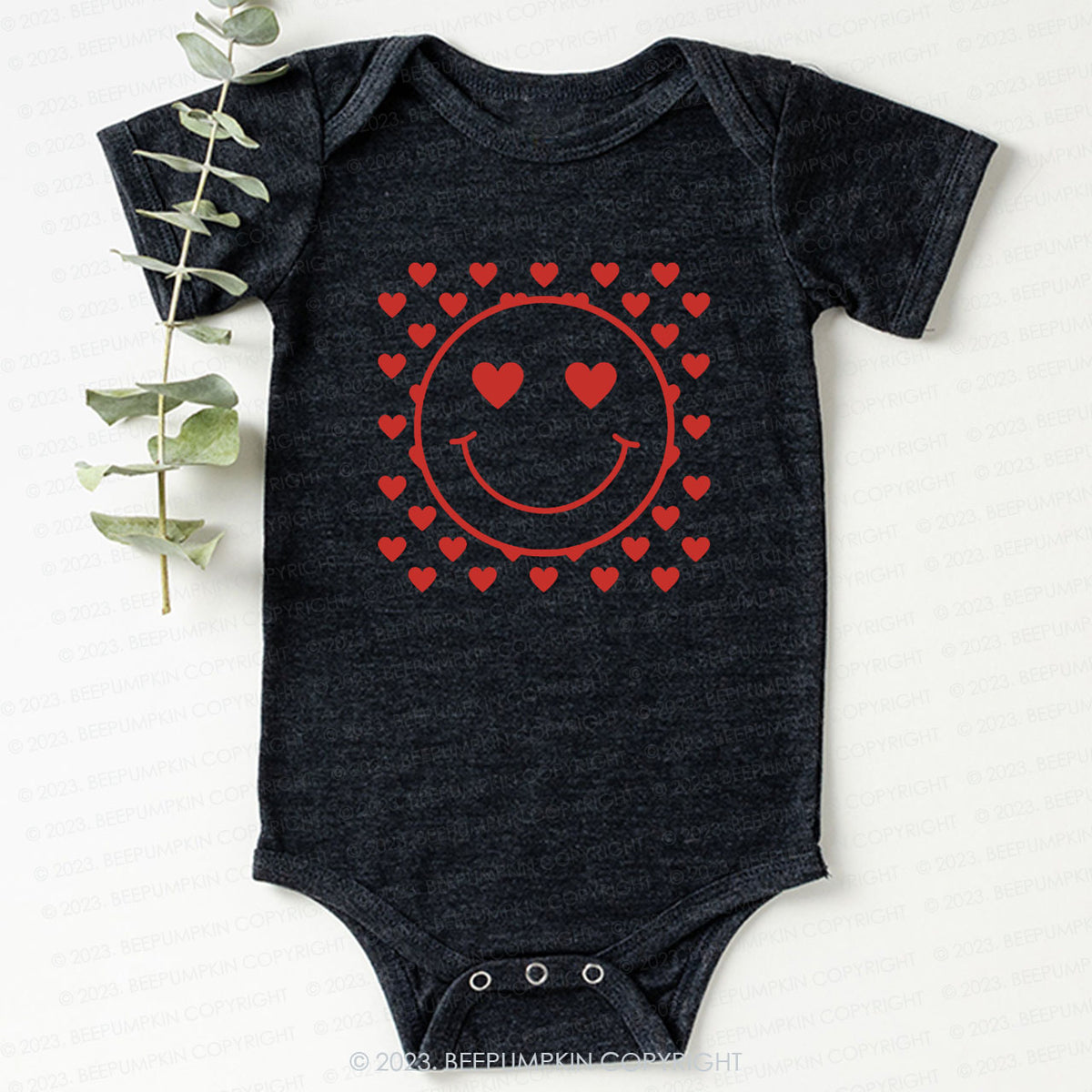 Love Face Valentines Day Bodysuit For Baby