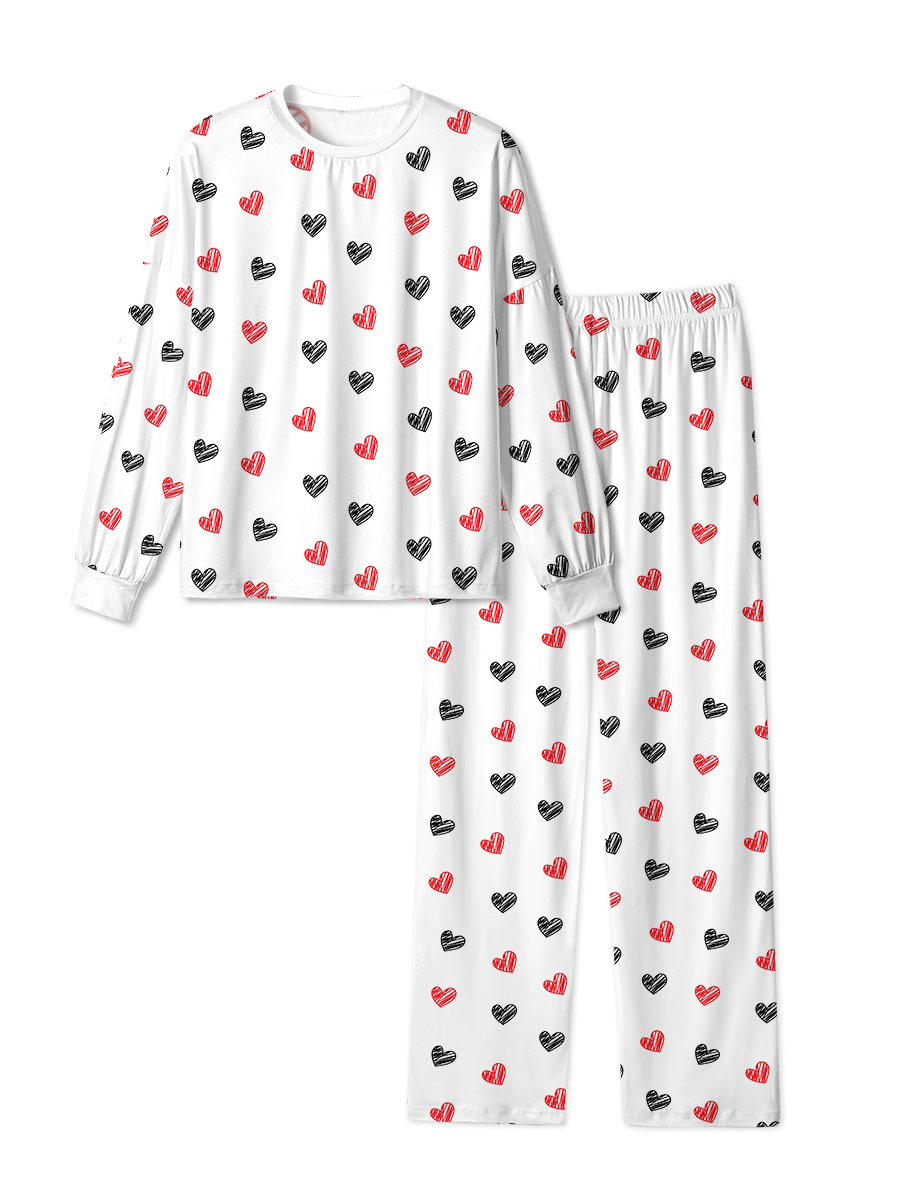 Vintage Valentine'S Day Cute Heart Pajamas