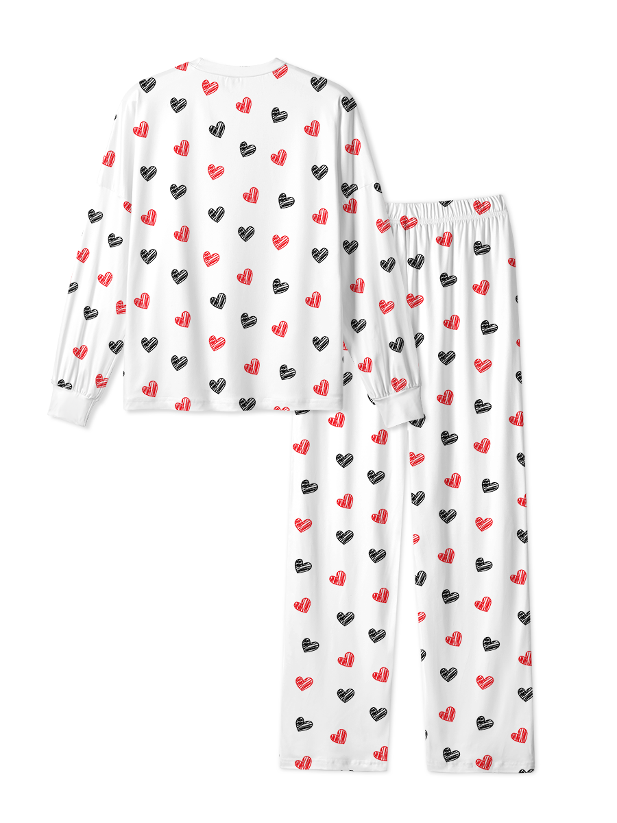 Vintage Valentine'S Day Cute Heart Pajamas